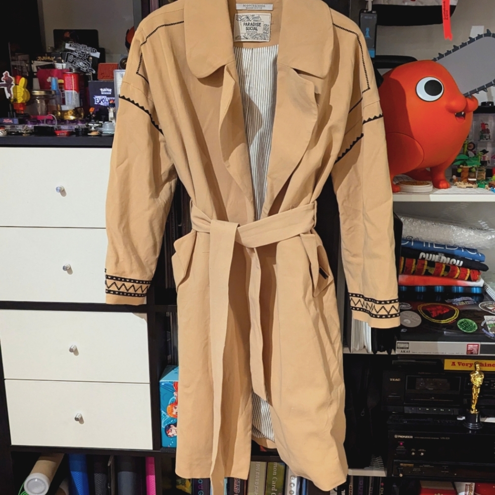 SCOTCH & SODA SS 2018 PARADISE SOCIAL TRENCH COAT US XS